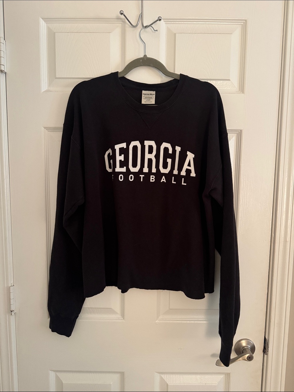 Georgia Football Black Crewneck Sweatshirt